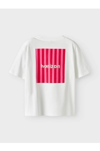 NAME IT KIDS NKFFALAURA SS NREG TOP BOX bright white/chinese red