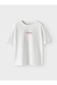 NAME IT KIDS NKFFALAURA SS NREG TOP BOX bright white/chinese red