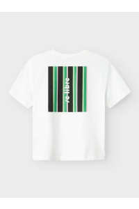 NAME IT KIDS NKFFALAURA SS NREG TOP BOX bright white/bright green