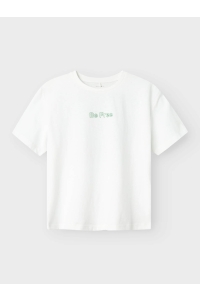 NAME IT KIDS NKFFALAURA SS NREG TOP BOX bright white/bright green