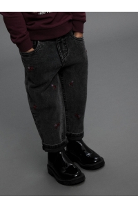 NAME IT MINI NMFBELLA MOM EMB JEANS 1224-FR NOOS medium grey denim/flower emb