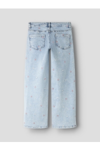 NAME IT KIDS NKFROSE WIDE EMB JEANS 2010-FR NOOS light blue bleached denim/heart