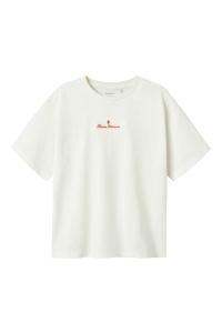 NAME IT KIDS NKFNEATA SS NREG TOP cloud dancer/red alert