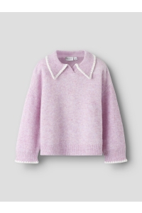 NAME IT MINI NMFRIKASA LS KNIT POLO keepsake lilac