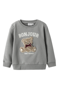 NAME IT MINI NMFREAR LS SWEAT BRU grey melange
