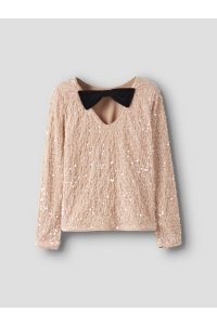 NAME IT KIDS NKFRUSITTA LS BOW BLOUSE jet stream/black bow