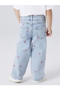 NAME IT MINI NMFROSE WIDE EMB JEANS 2633-FR NOOS light blue bleached denim
