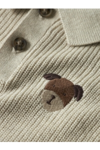 Name It NBMTANT LS KNIT POLO peyote melange