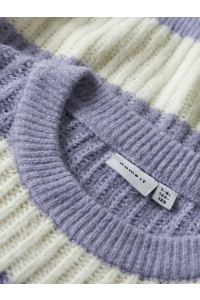 NAME IT KIDS NKFTOTINA LS KNIT lavender gray