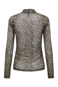 ONLY ONLERICA L/S HIGH NECK TOP JRS pumice stone/everyday leo