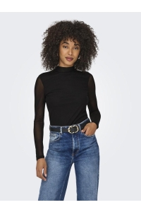 ONLY ONLERICA L/S HIGH NECK TOP JRS black