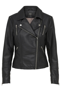 ONLY onlGEMMA FAUX LEATHER BIKER OTW black