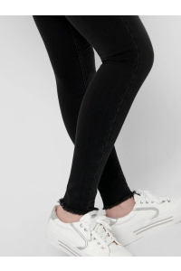 ONLY ONLBLUSH LIFE MID ANK RAW REA1099 N: black denim