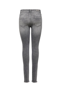 ONLY ONLBLUSH MID SK ANK RAW JNS REA0918: grey denim