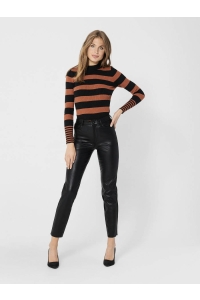 ONLY ONLEMILY HW ST ANK FAUX LEATHER PNT: black