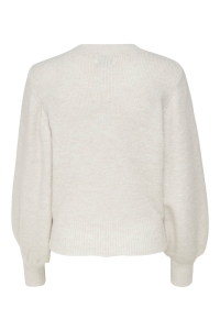 ONLY ONLELSA L/S PULLOVER KNT NOOS pumice stone/w. white melange
