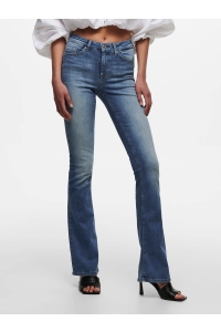 ONLY ONLBLUSH LIFE MID FLARED BB REA1319: medium blue denim