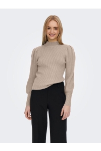 ONLY ONLKATIA L/S HIGHNECK PULLOVER KNT mocha meringue/w. melange