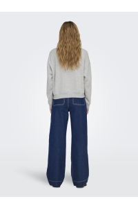 ONLY ONLSWEAT LIFE L/S CREW O.SIZE STATE: light grey melange/ny terry