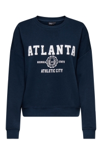 ONLY ONLSWEAT LIFE L/S CREW O.SIZE STATE: sky captain/atlanta