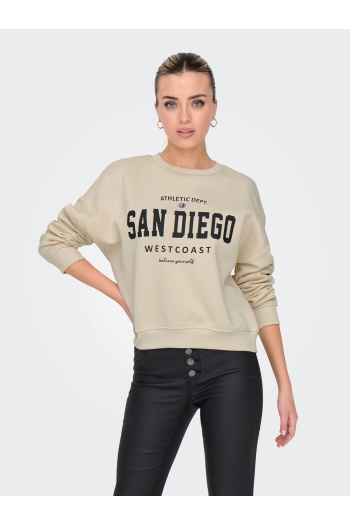 ONLY ONLSWEAT LIFE L/S CREW O.SIZE STATE: