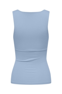 ONLY ONLEA S/L 2-WAYS FIT TOP JRS NOOS soft chambray