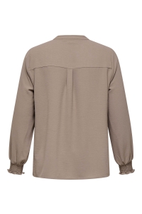carmakoma CARMETTA LIFE V-NECK TOP WVN brown lentil