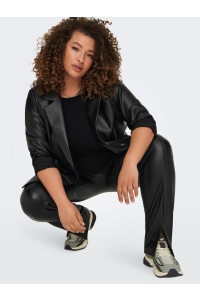 carmakoma CARPAPAYA FAUX LEATH SLIT LEGGING C: black