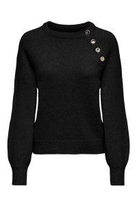 ONLY ONLEMMA LS BUTTON ONECK KNT NOOS black