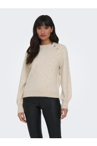 ONLY ONLEMMA LS BUTTON ONECK KNT NOOS pumice stone