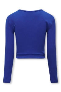 ONLY KOGNESSA LIFE L/S CUT OUT TOP BOX J: sodalite blue/side cut out