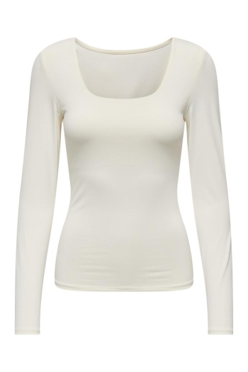 ONLY ONLEA L/S 2-WAY DEEP NECK TOP JRS N: