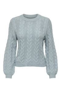 ONLY ONLRUBINA LS CABLE O-NECK KNT NOOS arona/w. melange