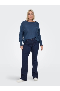 carmakoma CARTHUNDER LIFE MID PUSH UP FLARED : dark blue denim