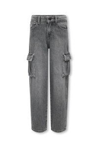 ONLY KOGHARMONY WIDE CRGO CARROT AZG414 : dark grey denim