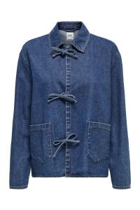 ONLY ONLTHILLE L/S TIE DNM JACKET GUA dark blue denim