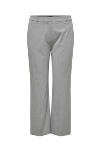 carmakoma CARBRIE MW STRAIGHT PINST PANT TLR light grey melange/white