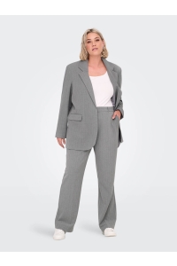 carmakoma CARBRIE MW STRAIGHT PINST PANT TLR light grey melange/white