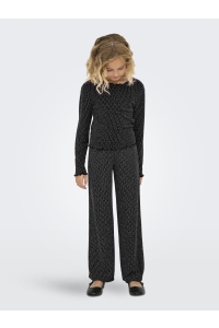 ONLY KOGQUEEN L/S GLITTER TOP BF JRS black/lurex silver/harlekin