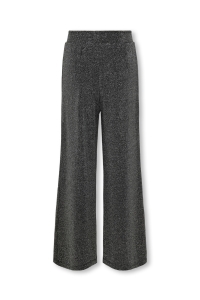 ONLY KOGQUEEN GLITTER PANT BF JRS black/w. silver