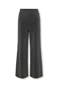 ONLY KOGQUEEN GLITTER PANT BF JRS black/w. silver