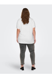 carmakoma CARMOSTER S/S FOLD UP TOP JRS NOOS white