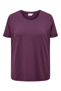 carmakoma CARMOSTER S/S FOLD UP TOP JRS NOOS mauve wine