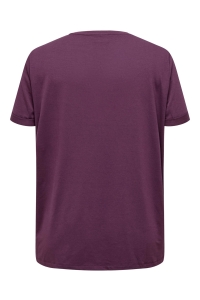 carmakoma CARMOSTER S/S FOLD UP TOP JRS NOOS mauve wine