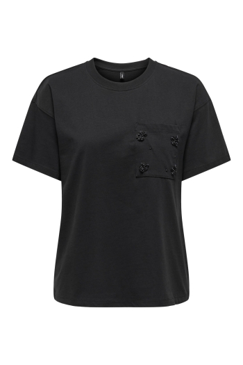 ONLY ONLPOSH LIFE S/S BLING POCKET TOP B: