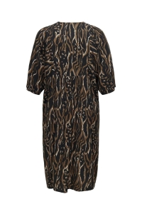 carmakoma CARPEONY LIFE 3/4 CALF DRESS AOP BF black/graphic animal