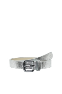 ONLY KOGMADELINE SHINY PU JEANS BELT ACC silver/gunmetal buckle