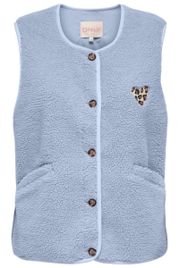 ONLY ONLBABY TEDDY VEST PNT cashmere blue/leo heart batch