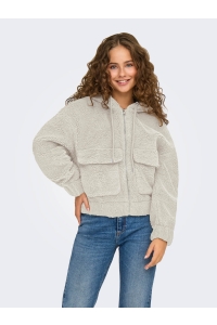 ONLY ONLTANJA TEDDY HOOD JACKET OTW NOOS pumice stone
