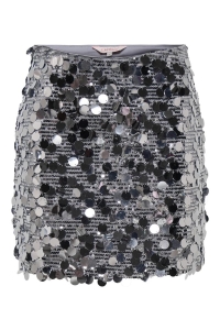 ONLY ONLJADEL SEQUINS SKIRT WVN silver/w silver sequins